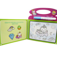 Cartoon Theme Reusable Magic Doodle Pen Water Painting Book
